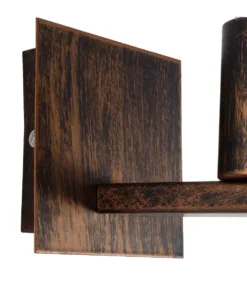 GloboStar® LITTLE MAN 01592 Μοντέρνο Επιτοίχιο Φωτιστικό Απλίκα Μονόφωτο 1 x E27 IP20 Χάλκινο Μέταλλο - Μ12 x Π19 x Υ17cm 12 01592 5