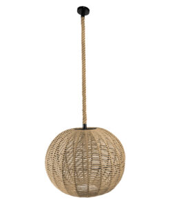 GloboStar® GLOBOSTAR® MANDALA 01593 Vintage Κρεμαστό Φωτιστικό Οροφής με Ντουί 1 x E27 AC 220-240V IP20 - Μπεζ - Μ60 x Π60 x Υ45cm