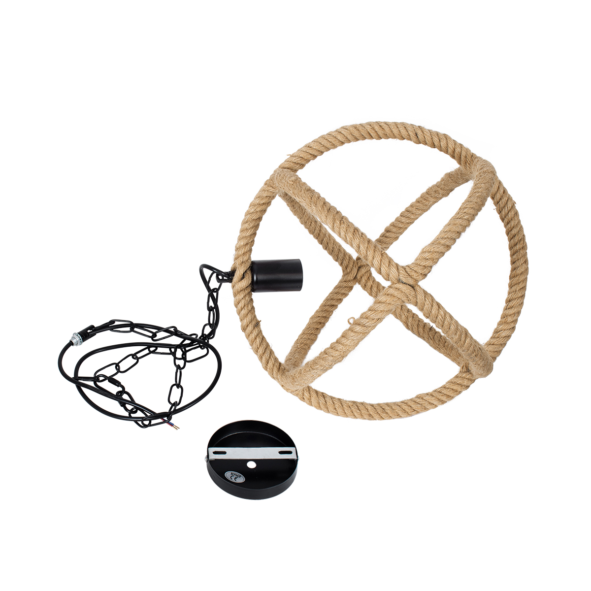 GLOBOSTAR® BALANCE 01596 Vintage Κρεμαστό Φωτιστικό Οροφής με Ντουί 1 x E27 AC 220-240V IP20 - Μαύρο & Μπεζ - Μ35 x Π35 x Υ36cm 12 GLOBOSTAR® BALANCE 01596 Vintage Κρεμαστό Φωτιστικό Οροφής με Ντουί 1 x E27 AC 220-240V IP20 - Μαύρο & Μπεζ - Μ35 x Π35 x Υ36cm - Image 10