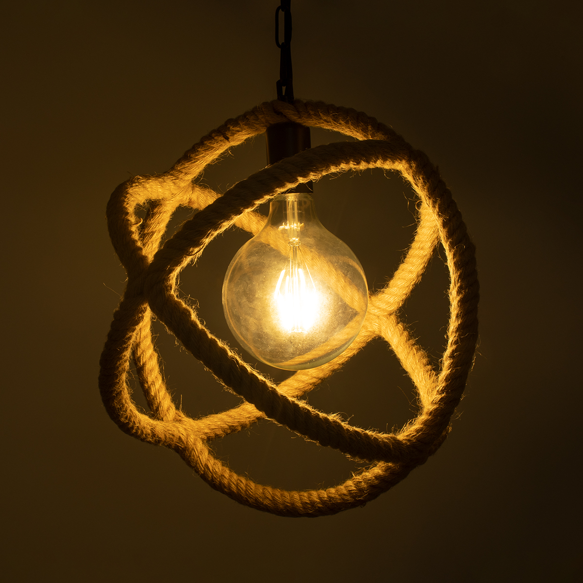 GLOBOSTAR® BALANCE 01596 Vintage Κρεμαστό Φωτιστικό Οροφής με Ντουί 1 x E27 AC 220-240V IP20 - Μαύρο & Μπεζ - Μ35 x Π35 x Υ36cm 4 GLOBOSTAR® BALANCE 01596 Vintage Κρεμαστό Φωτιστικό Οροφής με Ντουί 1 x E27 AC 220-240V IP20 - Μαύρο & Μπεζ - Μ35 x Π35 x Υ36cm - Image 2