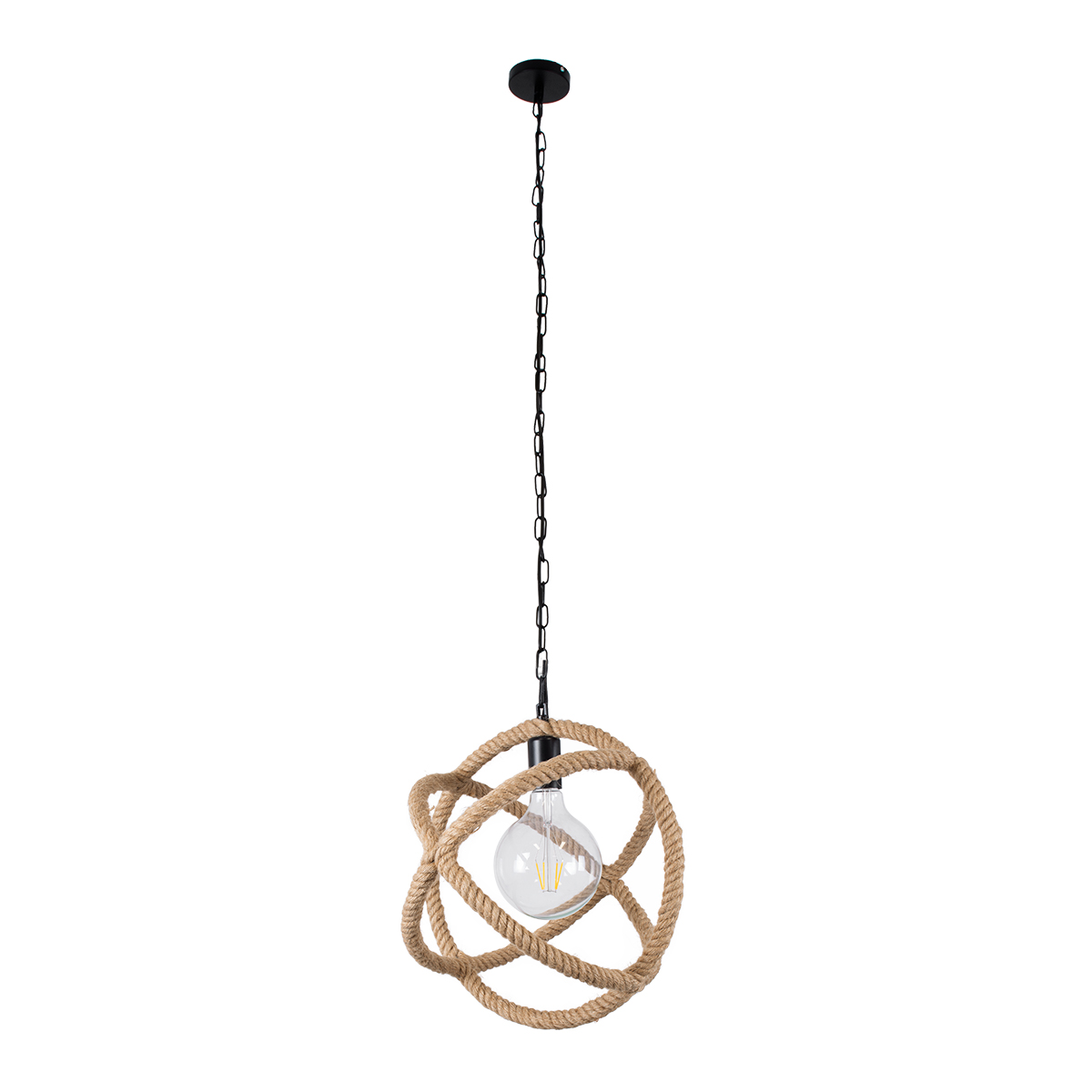 GLOBOSTAR® BALANCE 01596 Vintage Κρεμαστό Φωτιστικό Οροφής με Ντουί 1 x E27 AC 220-240V IP20 - Μαύρο & Μπεζ - Μ35 x Π35 x Υ36cm 5 GLOBOSTAR® BALANCE 01596 Vintage Κρεμαστό Φωτιστικό Οροφής με Ντουί 1 x E27 AC 220-240V IP20 - Μαύρο & Μπεζ - Μ35 x Π35 x Υ36cm - Image 3