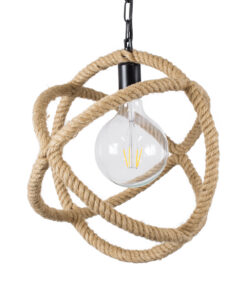 GLOBOSTAR® BALANCE 01596 Vintage Κρεμαστό Φωτιστικό Οροφής με Ντουί 1 x E27 AC 220-240V IP20 - Μαύρο & Μπεζ - Μ35 x Π35 x Υ36cm 15 01596 4