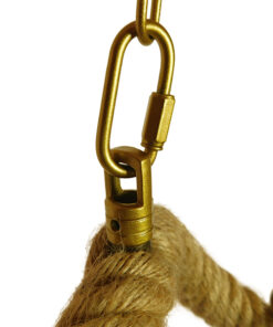 GLOBOSTAR® LUXOR 01598 Vintage Κρεμαστό Φωτιστικό Οροφής με Ντουί 3 x E14 AC 220-240V IP20 - Χρυσό & Μπεζ - Μ75 x Π13 x Y18cm 14 01598 5