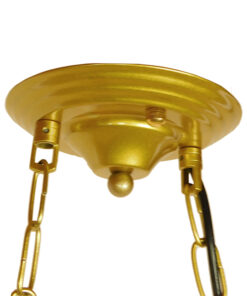 GLOBOSTAR® LUXOR 01598 Vintage Κρεμαστό Φωτιστικό Οροφής με Ντουί 3 x E14 AC 220-240V IP20 - Χρυσό & Μπεζ - Μ75 x Π13 x Y18cm 18 01598 9