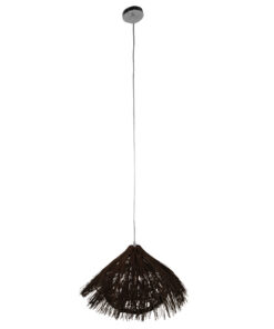 GloboStar® GLOBOSTAR® CHEOPE 01600 Boho Κρεμαστό Φωτιστικό Οροφής με Ντουί 1 x E27 AC 220-240V IP20 - Καφέ - Μ50 x Π50 x Y30cm