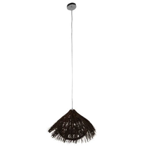 GloboStar® GLOBOSTAR® CHEOPE 01600 Boho Κρεμαστό Φωτιστικό Οροφής με Ντουί 1 x E27 AC 220-240V IP20 - Καφέ - Μ50 x Π50 x Y30cm