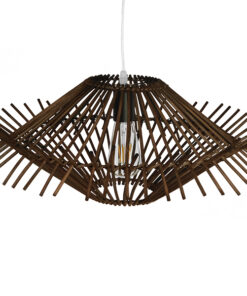 GLOBOSTAR® SASSO 01602 Boho Κρεμαστό Φωτιστικό Οροφής με Ντουί 1 x E27 AC 220-240V IP20 - Καφέ - Μ50 x Π50 x Y23cm 11 01602 4