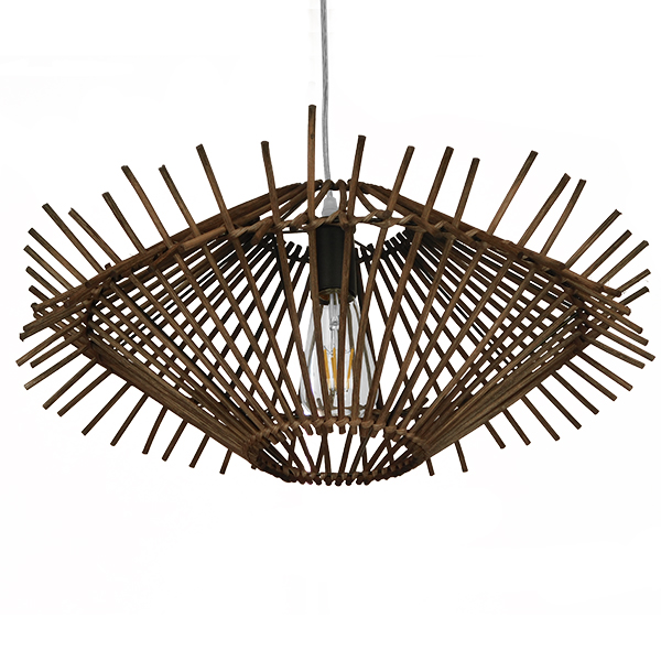 GLOBOSTAR® SASSO 01602 Boho Κρεμαστό Φωτιστικό Οροφής με Ντουί 1 x E27 AC 220-240V IP20 - Καφέ - Μ50 x Π50 x Y23cm 6 GLOBOSTAR® SASSO 01602 Boho Κρεμαστό Φωτιστικό Οροφής με Ντουί 1 x E27 AC 220-240V IP20 - Καφέ - Μ50 x Π50 x Y23cm - Image 4