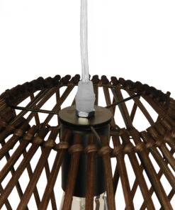 GLOBOSTAR® SASSO 01602 Boho Κρεμαστό Φωτιστικό Οροφής με Ντουί 1 x E27 AC 220-240V IP20 - Καφέ - Μ50 x Π50 x Y23cm 13 01602 6