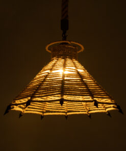 GLOBOSTAR® OZERO 01603 Boho Κρεμαστό Φωτιστικό Οροφής με Ντουί 1 x E27 AC 220-240V IP20 - Μπεζ & Μαύρο - Μ41 x Π41 x Y28cm 13 01603 2