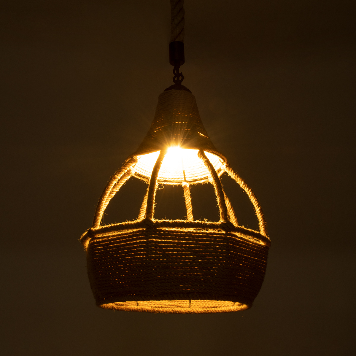 GLOBOSTAR® KUBRIC 01605 Boho Κρεμαστό Φωτιστικό Οροφής με Ντουί 1 x E27 AC 220-240V IP20 - Μπεζ - Μ30 x Π30 x Y40cm 4 GLOBOSTAR® KUBRIC 01605 Boho Κρεμαστό Φωτιστικό Οροφής με Ντουί 1 x E27 AC 220-240V IP20 - Μπεζ - Μ30 x Π30 x Y40cm - Image 2