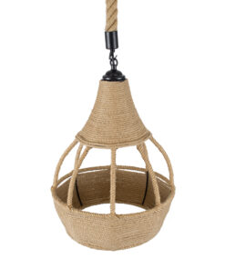 GLOBOSTAR® KUBRIC 01605 Boho Κρεμαστό Φωτιστικό Οροφής με Ντουί 1 x E27 AC 220-240V IP20 - Μπεζ - Μ30 x Π30 x Y40cm 17 01605 6