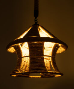 Alternative view of GLOBOSTAR® SOLITARIO 01606 Boho Κρεμαστό Φωτιστικό Οροφής με Ντουί 1 x E27 AC 220-240V IP20 - Μπεζ - Μ36 x Π36 x Y30cm