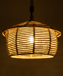 GLOBOSTAR® SPIRIT 01607 Boho Κρεμαστό Φωτιστικό Οροφής με Ντουί 1 x E27 AC 220-240V IP20 - Μπεζ - Μ35 x Π35 x Y30cm 13 01607 2