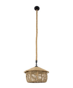 GLOBOSTAR® SPIRIT 01607 Boho Κρεμαστό Φωτιστικό Οροφής με Ντουί 1 x E27 AC 220-240V IP20 - Μπεζ - Μ35 x Π35 x Y30cm 14 01607 3