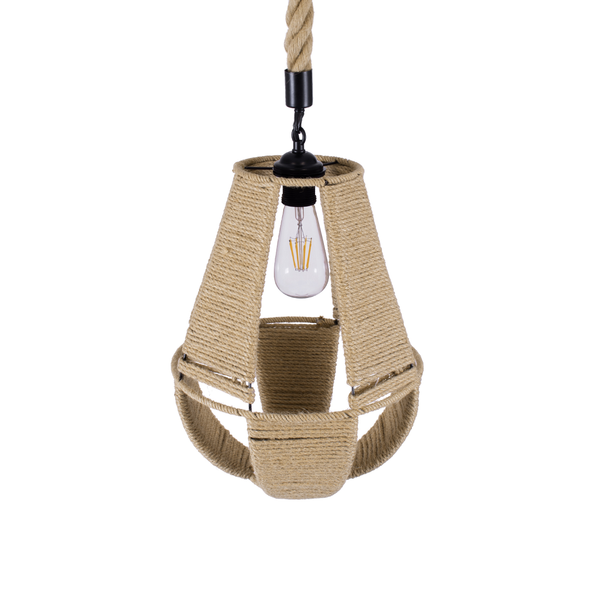 GLOBOSTAR® POLIA 01608 Boho Κρεμαστό Φωτιστικό Οροφής με Ντουί 1 x E27 AC 220-240V IP20 - Μπεζ - Μ30 x Π30 x Y42cm 8 GLOBOSTAR® POLIA 01608 Boho Κρεμαστό Φωτιστικό Οροφής με Ντουί 1 x E27 AC 220-240V IP20 - Μπεζ - Μ30 x Π30 x Y42cm - Image 6