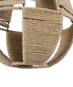 GLOBOSTAR® POLIA 01608 Boho Κρεμαστό Φωτιστικό Οροφής με Ντουί 1 x E27 AC 220-240V IP20 - Μπεζ - Μ30 x Π30 x Y42cm 19 01608 8