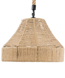 GLOBOSTAR® DOGMA 01609 Boho Κρεμαστό Φωτιστικό Οροφής με Ντουί 1 x E27 AC 220-240V IP20 - Μπεζ - Μ38 x Π38 x Υ28cm 17 01609 4