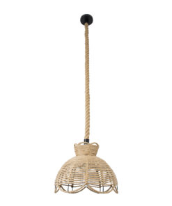 GLOBOSTAR® VENIER 01610 Boho Κρεμαστό Φωτιστικό Οροφής με Ντουί 1 x E27 AC 220-240V IP20 - Μπεζ - Μ35 x Π35 x Y26cm 14 01610 3