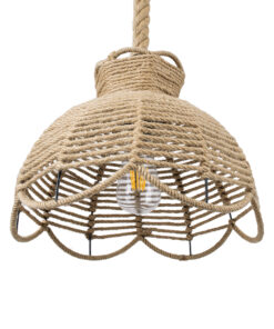 GLOBOSTAR® VENIER 01610 Boho Κρεμαστό Φωτιστικό Οροφής με Ντουί 1 x E27 AC 220-240V IP20 - Μπεζ - Μ35 x Π35 x Y26cm 16 01610 5