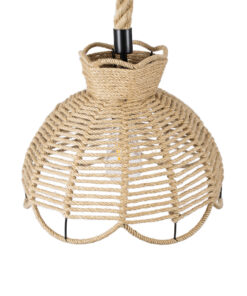 GLOBOSTAR® VENIER 01610 Boho Κρεμαστό Φωτιστικό Οροφής με Ντουί 1 x E27 AC 220-240V IP20 - Μπεζ - Μ35 x Π35 x Y26cm 17 01610 6