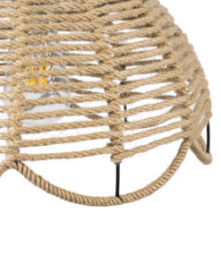 GLOBOSTAR® VENIER 01610 Boho Κρεμαστό Φωτιστικό Οροφής με Ντουί 1 x E27 AC 220-240V IP20 - Μπεζ - Μ35 x Π35 x Y26cm 18 01610 7