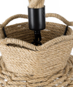 GLOBOSTAR® VENIER 01610 Boho Κρεμαστό Φωτιστικό Οροφής με Ντουί 1 x E27 AC 220-240V IP20 - Μπεζ - Μ35 x Π35 x Y26cm 19 01610 8