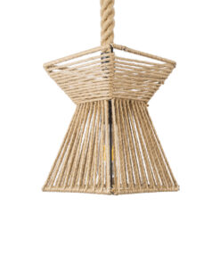 GLOBOSTAR® ROUGE 01611 Boho Κρεμαστό Φωτιστικό Οροφής με Ντουί 1 x E27 AC 220-240V IP20 - Μπεζ - Μ21 x Π21 x Y27cm 16 01611 4