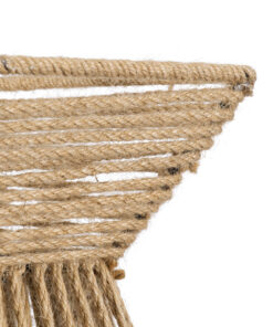 GLOBOSTAR® ROUGE 01611 Boho Κρεμαστό Φωτιστικό Οροφής με Ντουί 1 x E27 AC 220-240V IP20 - Μπεζ - Μ21 x Π21 x Y27cm 19 01611 7