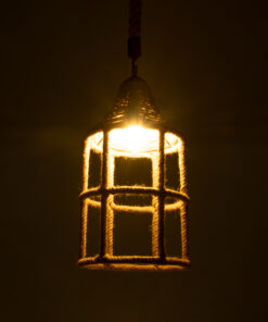 Alternative view of GLOBOSTAR® YUBA 01612 Boho Κρεμαστό Φωτιστικό Οροφής με Ντουί 1 x E27 AC 220-240V IP20 - Μπεζ - Μ22 x Π22 x Y40cm