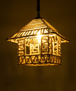 Alternative view of GLOBOSTAR® SPIKY 01613 Boho Κρεμαστό Φωτιστικό Οροφής με Ντουί 1 x E27 AC 220-240V IP20 - Μπεζ - Μ43 x Π43 x Y28cm