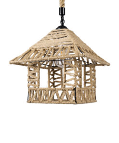 GLOBOSTAR® SPIKY 01613 Boho Κρεμαστό Φωτιστικό Οροφής με Ντουί 1 x E27 AC 220-240V IP20 - Μπεζ - Μ43 x Π43 x Y28cm 16 01613 4