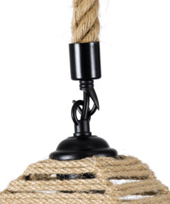 GLOBOSTAR® SPIKY 01613 Boho Κρεμαστό Φωτιστικό Οροφής με Ντουί 1 x E27 AC 220-240V IP20 - Μπεζ - Μ43 x Π43 x Y28cm 20 01613 8