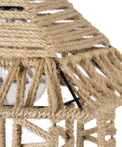 GLOBOSTAR® SPIKY 01613 Boho Κρεμαστό Φωτιστικό Οροφής με Ντουί 1 x E27 AC 220-240V IP20 - Μπεζ - Μ43 x Π43 x Y28cm 21 01613 9