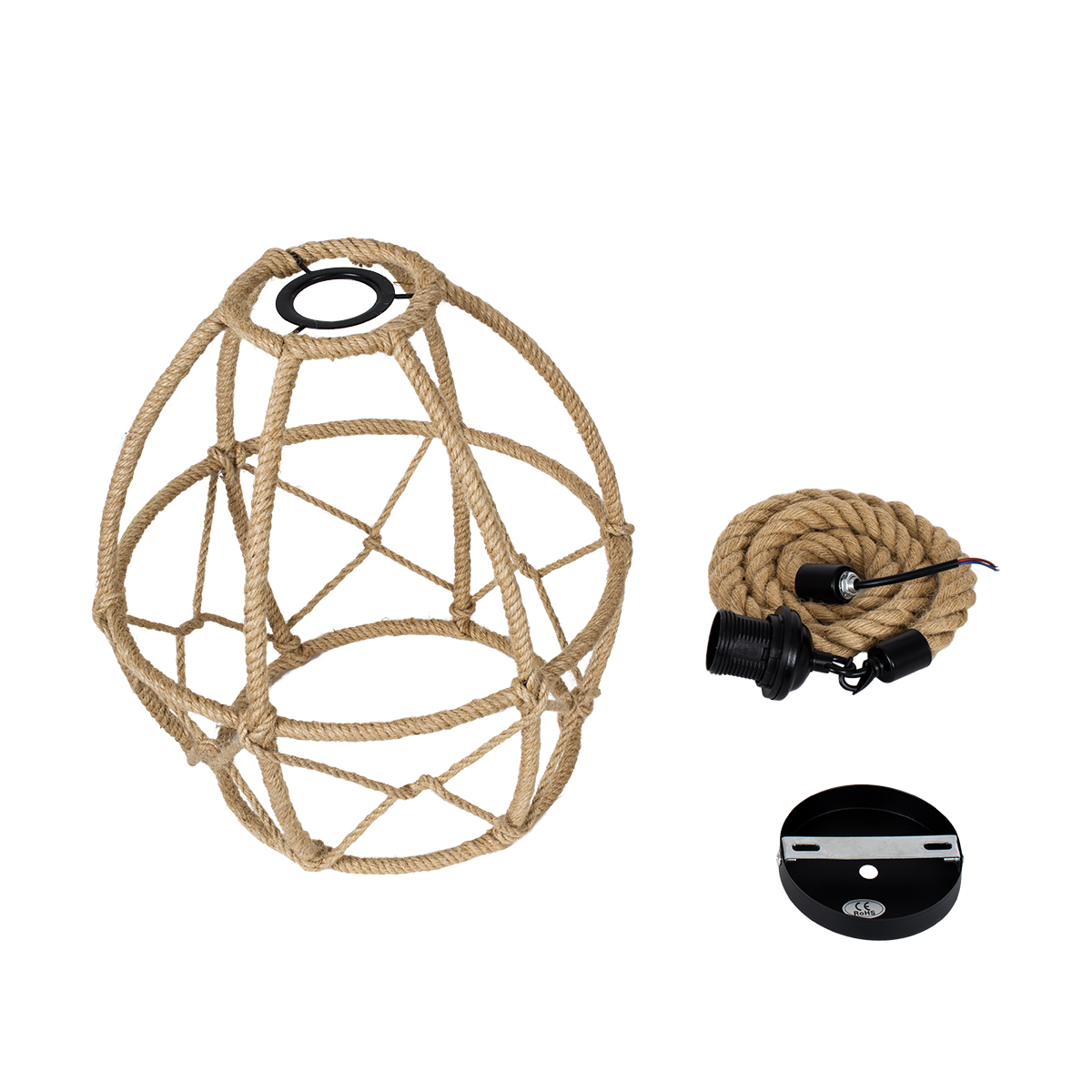 GLOBOSTAR® TELAN 01615 Vintage Κρεμαστό Φωτιστικό Οροφής με Ντουί 1 x E27 AC 220-240V IP20 - Μπεζ - Μ30 x Π30 x Υ38cm 12 GLOBOSTAR® TELAN 01615 Vintage Κρεμαστό Φωτιστικό Οροφής με Ντουί 1 x E27 AC 220-240V IP20 - Μπεζ - Μ30 x Π30 x Υ38cm - Image 10