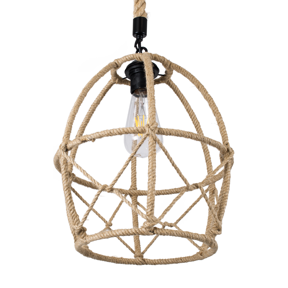 GLOBOSTAR® TELAN 01615 Vintage Κρεμαστό Φωτιστικό Οροφής με Ντουί 1 x E27 AC 220-240V IP20 - Μπεζ - Μ30 x Π30 x Υ38cm 7 GLOBOSTAR® TELAN 01615 Vintage Κρεμαστό Φωτιστικό Οροφής με Ντουί 1 x E27 AC 220-240V IP20 - Μπεζ - Μ30 x Π30 x Υ38cm - Image 5