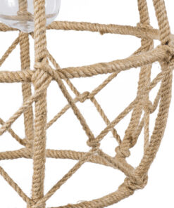 GLOBOSTAR® TELAN 01615 Vintage Κρεμαστό Φωτιστικό Οροφής με Ντουί 1 x E27 AC 220-240V IP20 - Μπεζ - Μ30 x Π30 x Υ38cm 18 01615 7