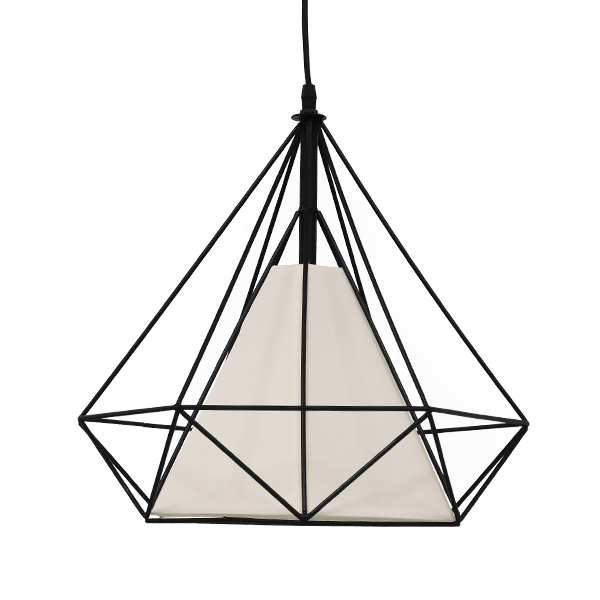 GLOBOSTAR® KAIRI 01618 Μοντέρνο Κρεμαστό Φωτιστικό Οροφής με Ντουί 1 x E27 AC 220-240V IP20 - Μαύρο & Λευκό - Μ38 x Π38 x Υ39cm 4 GLOBOSTAR® KAIRI 01618 Μοντέρνο Κρεμαστό Φωτιστικό Οροφής με Ντουί 1 x E27 AC 220-240V IP20 - Μαύρο & Λευκό - Μ38 x Π38 x Υ39cm - Image 2