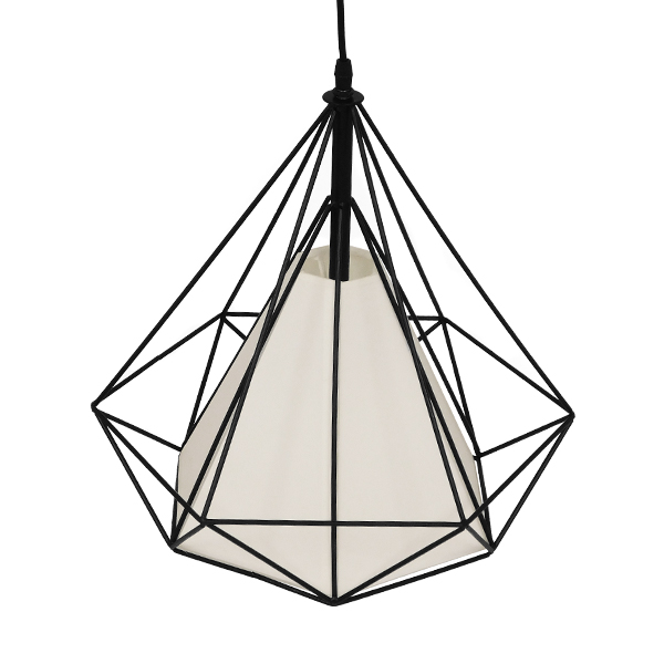 GLOBOSTAR® KAIRI 01618 Μοντέρνο Κρεμαστό Φωτιστικό Οροφής με Ντουί 1 x E27 AC 220-240V IP20 - Μαύρο & Λευκό - Μ38 x Π38 x Υ39cm 6 GLOBOSTAR® KAIRI 01618 Μοντέρνο Κρεμαστό Φωτιστικό Οροφής με Ντουί 1 x E27 AC 220-240V IP20 - Μαύρο & Λευκό - Μ38 x Π38 x Υ39cm - Image 4