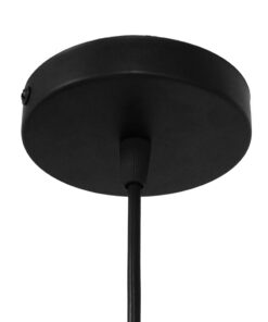 GLOBOSTAR® KAIRI 01618 Μοντέρνο Κρεμαστό Φωτιστικό Οροφής με Ντουί 1 x E27 AC 220-240V IP20 - Μαύρο & Λευκό - Μ38 x Π38 x Υ39cm 15 01618 7