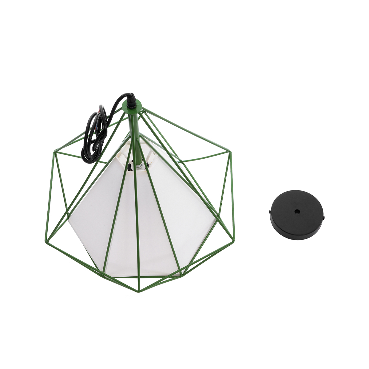 GLOBOSTAR® KAIRI 01622 Μοντέρνο Κρεμαστό Φωτιστικό Οροφής με Ντουί 1 x E27 AC 220-240V IP20 - Πράσινο & Λευκό - Μ38 x Π38 x Y38cm 11 GLOBOSTAR® KAIRI 01622 Μοντέρνο Κρεμαστό Φωτιστικό Οροφής με Ντουί 1 x E27 AC 220-240V IP20 - Πράσινο & Λευκό - Μ38 x Π38 x Y38cm - Image 9