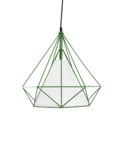 GLOBOSTAR® KAIRI 01622 Μοντέρνο Κρεμαστό Φωτιστικό Οροφής με Ντουί 1 x E27 AC 220-240V IP20 - Πράσινο & Λευκό - Μ38 x Π38 x Y38cm 14 01622 5