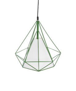 GLOBOSTAR® KAIRI 01622 Μοντέρνο Κρεμαστό Φωτιστικό Οροφής με Ντουί 1 x E27 AC 220-240V IP20 - Πράσινο & Λευκό - Μ38 x Π38 x Y38cm 16 01622 7