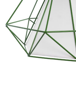 GLOBOSTAR® KAIRI 01622 Μοντέρνο Κρεμαστό Φωτιστικό Οροφής με Ντουί 1 x E27 AC 220-240V IP20 - Πράσινο & Λευκό - Μ38 x Π38 x Y38cm 17 01622 8