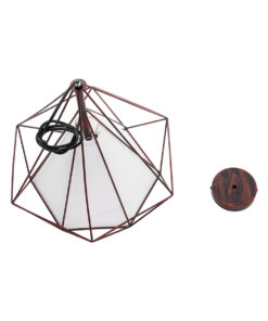 GLOBOSTAR® KAIRI 01623 Μοντέρνο Κρεμαστό Φωτιστικό Οροφής με Ντουί 1 x E27 AC 220-240V IP20 - Χάλκινο & Λευκό - Μ38 x Π38 x Y38cm 19 01623 10