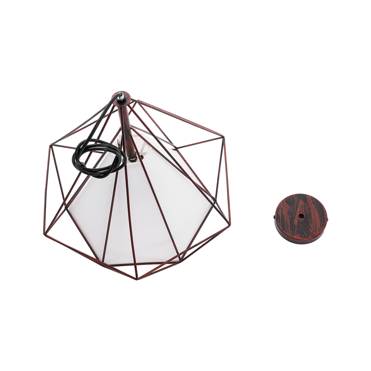 GLOBOSTAR® KAIRI 01623 Μοντέρνο Κρεμαστό Φωτιστικό Οροφής με Ντουί 1 x E27 AC 220-240V IP20 - Χάλκινο & Λευκό - Μ38 x Π38 x Y38cm 11 GLOBOSTAR® KAIRI 01623 Μοντέρνο Κρεμαστό Φωτιστικό Οροφής με Ντουί 1 x E27 AC 220-240V IP20 - Χάλκινο & Λευκό - Μ38 x Π38 x Y38cm - Image 9