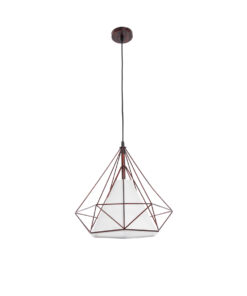 GLOBOSTAR® KAIRI 01623 Μοντέρνο Κρεμαστό Φωτιστικό Οροφής με Ντουί 1 x E27 AC 220-240V IP20 - Χάλκινο & Λευκό - Μ38 x Π38 x Y38cm 13 01623 4