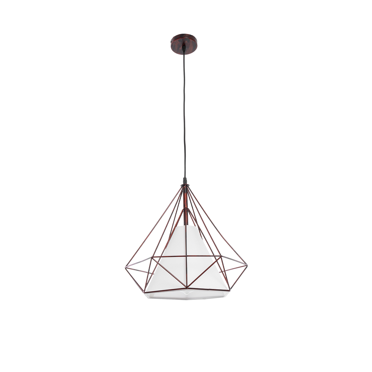 GLOBOSTAR® KAIRI 01623 Μοντέρνο Κρεμαστό Φωτιστικό Οροφής με Ντουί 1 x E27 AC 220-240V IP20 - Χάλκινο & Λευκό - Μ38 x Π38 x Y38cm 5 GLOBOSTAR® KAIRI 01623 Μοντέρνο Κρεμαστό Φωτιστικό Οροφής με Ντουί 1 x E27 AC 220-240V IP20 - Χάλκινο & Λευκό - Μ38 x Π38 x Y38cm - Image 3