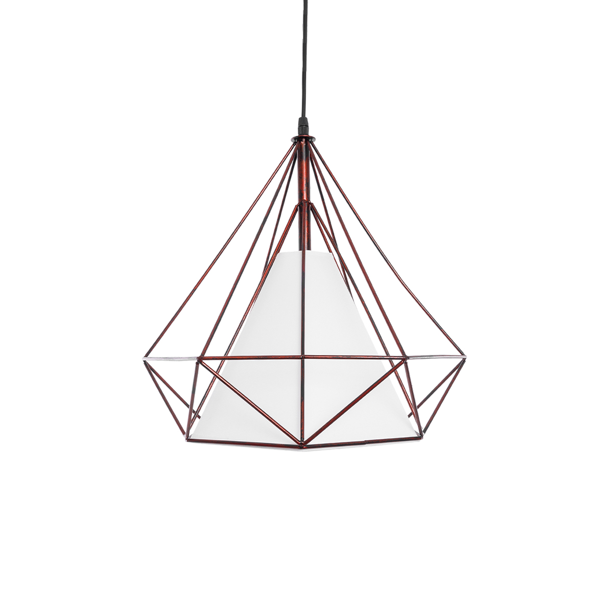 GLOBOSTAR® KAIRI 01623 Μοντέρνο Κρεμαστό Φωτιστικό Οροφής με Ντουί 1 x E27 AC 220-240V IP20 - Χάλκινο & Λευκό - Μ38 x Π38 x Y38cm 6 GLOBOSTAR® KAIRI 01623 Μοντέρνο Κρεμαστό Φωτιστικό Οροφής με Ντουί 1 x E27 AC 220-240V IP20 - Χάλκινο & Λευκό - Μ38 x Π38 x Y38cm - Image 4