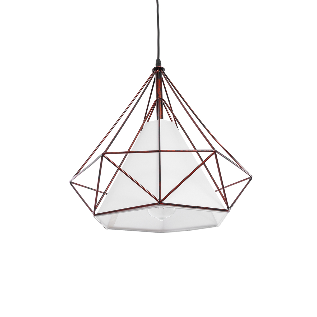 GLOBOSTAR® KAIRI 01623 Μοντέρνο Κρεμαστό Φωτιστικό Οροφής με Ντουί 1 x E27 AC 220-240V IP20 - Χάλκινο & Λευκό - Μ38 x Π38 x Y38cm 7 GLOBOSTAR® KAIRI 01623 Μοντέρνο Κρεμαστό Φωτιστικό Οροφής με Ντουί 1 x E27 AC 220-240V IP20 - Χάλκινο & Λευκό - Μ38 x Π38 x Y38cm - Image 5